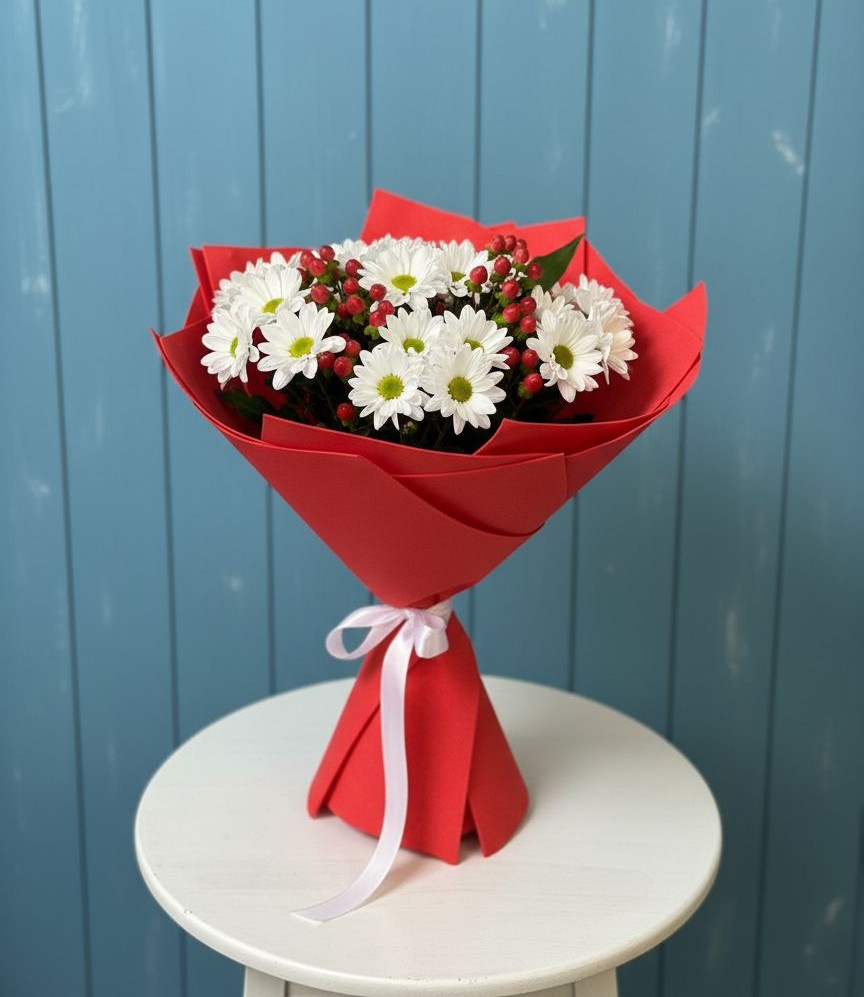 Букет цветов из: Хризантемы в Пески