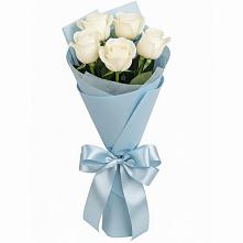 Букет 5 Белых роз Проуд в Пески