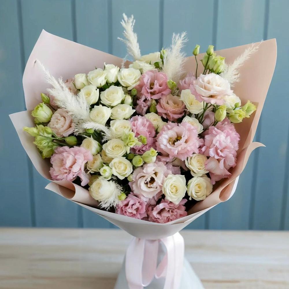 Букет цветов из: Альстромерии и Розы в Пески