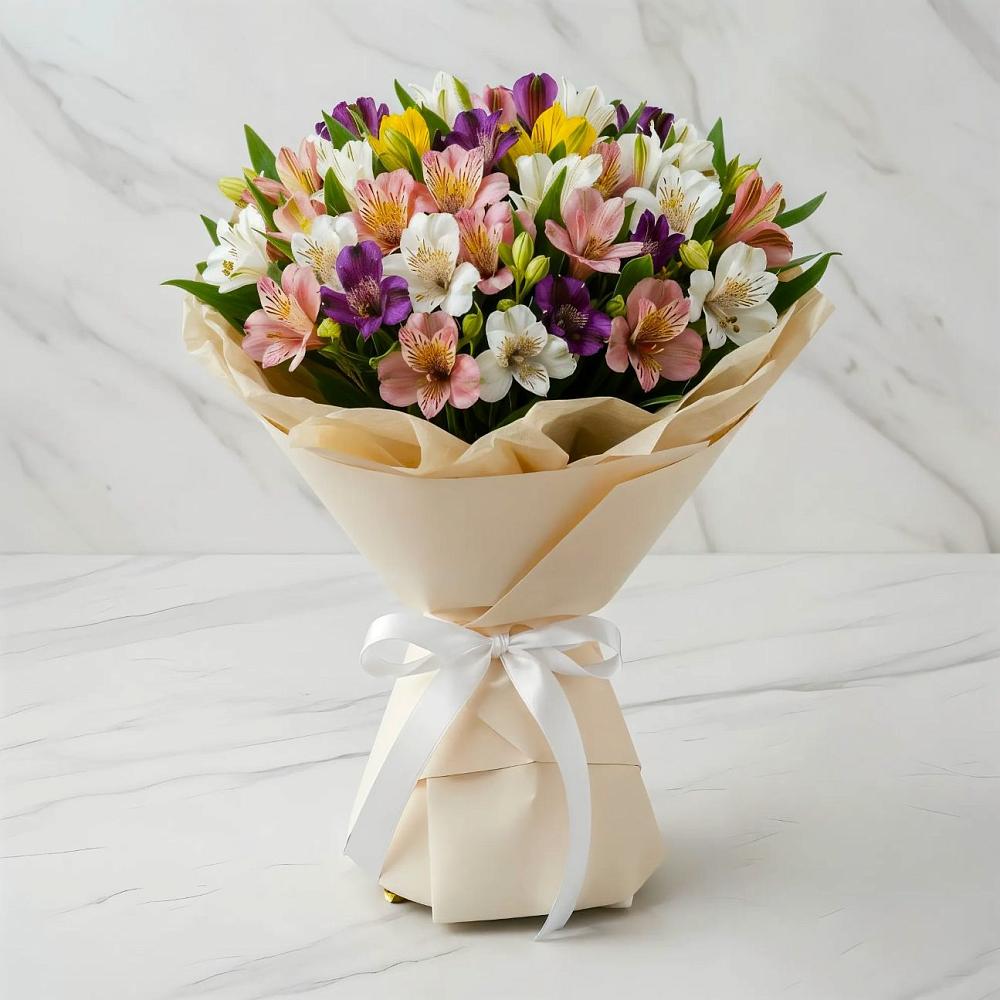 Букет цветов из: Альстромерии в Пески