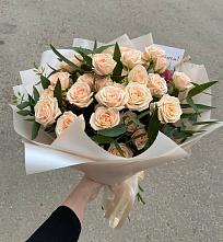 Букет Кремовые розы Латте в Пески