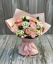 Букет цветов из:  Гвоздики, Розы и Хризантемы в Пески