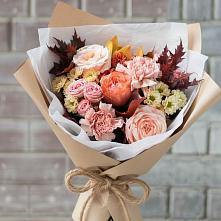 Букет цветов из:  Гвоздики, Хризантемы и Розы в Пески