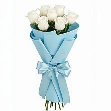 Букет 7 белых роз Проуд в Пески