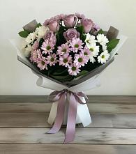 Букет цветов из:  Хризантемы и Розы в Пески
