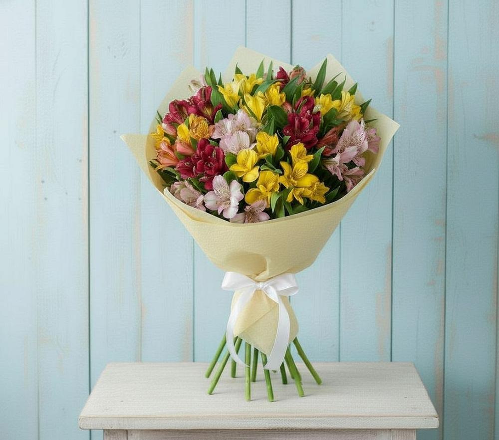 Букет цветов из: Альстромерии в Пески