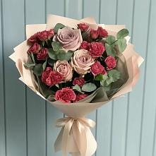 Букет цветов из:  Гвоздики и Розы в Пески