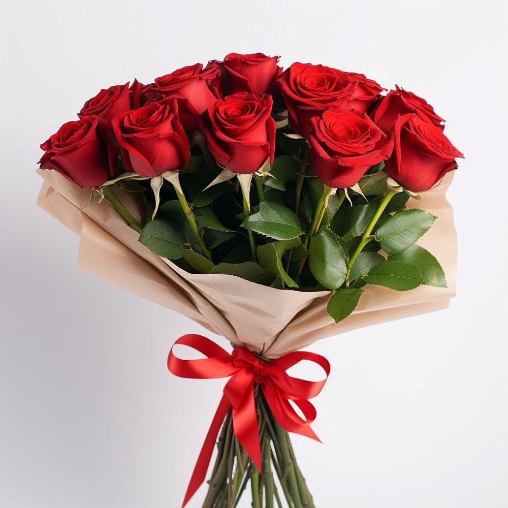 Букет 11 Красных роз Эдлесс Лав в Пески