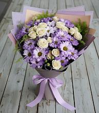 Букет цветов из:  Хризантемы и Розы в Пески